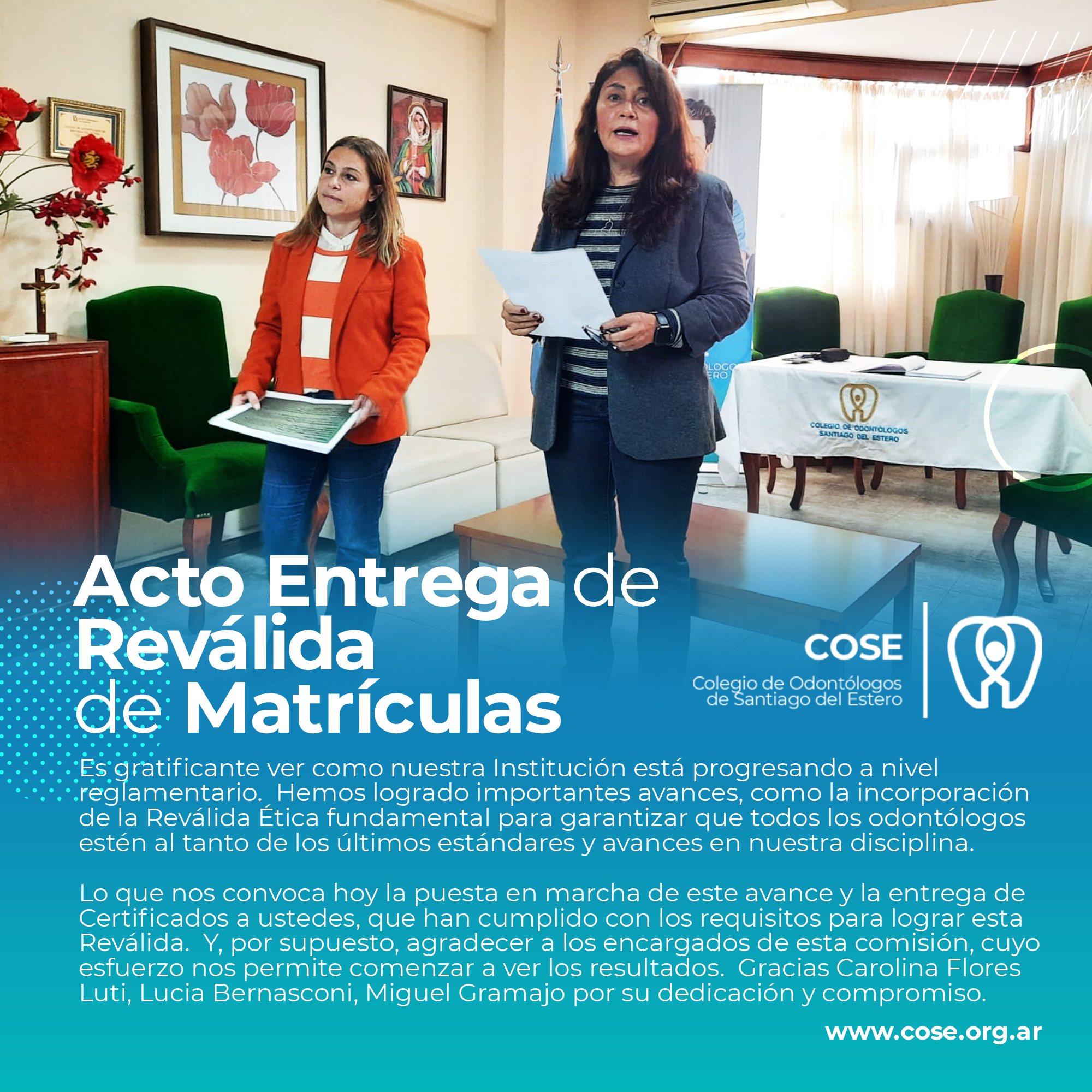 Acto Entrega de Reválida de Matrículas