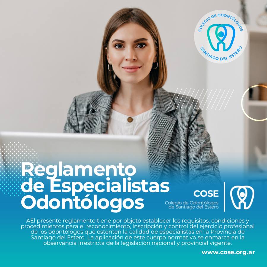 Reglamento de Especialistas Odontólogos